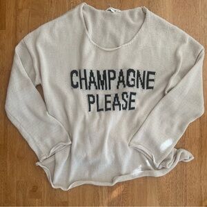 Champagne Please Sweater in Cream